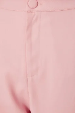 Quiz Petite Tailored Trousers Light Pink Discount