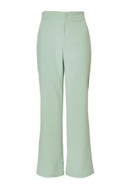 Quiz Petite Mint Flared Tailored Trousers