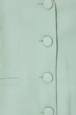Quiz Petite Mint Tailored Waistcoat Clearance