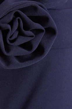 Quiz Petite Navy Bardot Floral Corsage Jumpsuit Sale