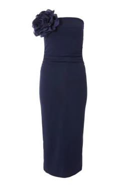 Quiz Petite Navy Corsage Midaxi Dress Clearance