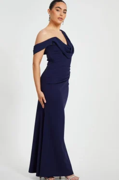 Quiz Petite Navy Drop Sleeve Maxi Dress Discount