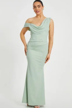 Quiz Petite Sage Drop Sleeve Maxi Dress Hot
