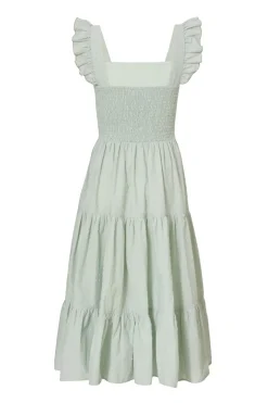 Quiz Petite Sage Tiered Midi Dress Best