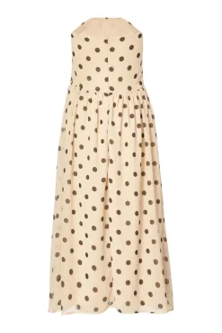 Quiz Petite Stone Chiffon Polka Dot Midi Dress Sale