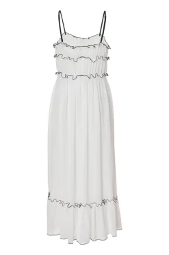 Quiz Petite White Chiffon Strappy Midaxi Dress Sale