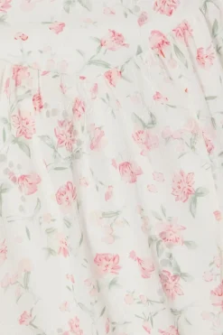 Quiz Petite White Floral Print Midi Dress