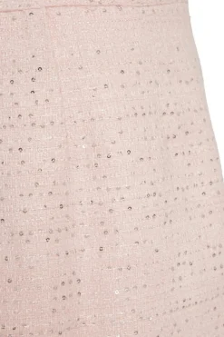 Quiz Boucle Sequin Mini Skirt Pink Discount