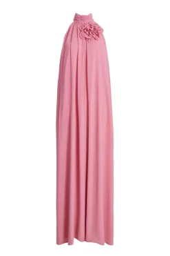 Quiz Pink Chiffon Corsage Maxi Dress Clearance