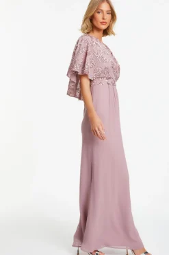 Quiz Pink Chiffon Embellished Maxi Dress Best
