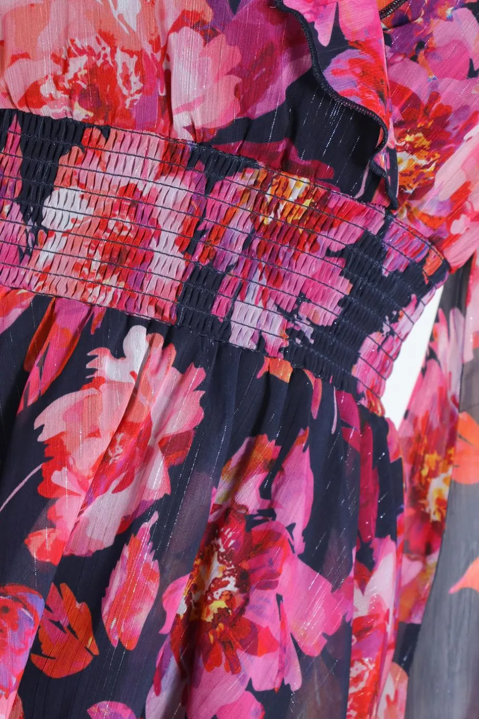 Quiz Pink Chiffon Floral Tiered Skater Mini Dress New