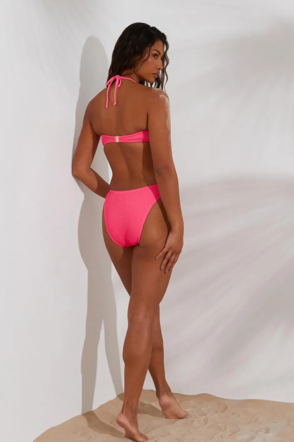 Quiz Pink Crinkle Bikini Top Best