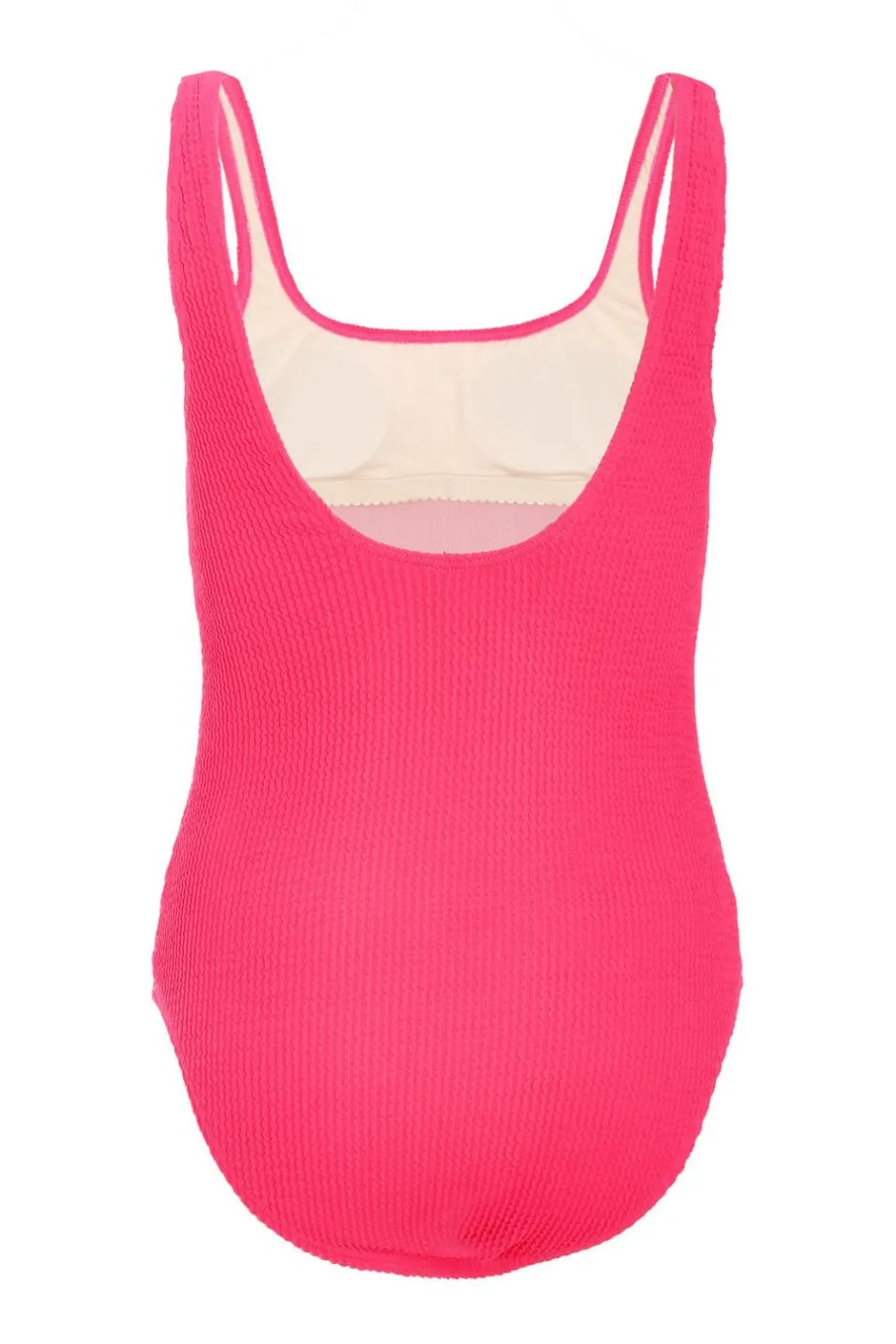 Quiz Pink Crinkle Scoop Neck Swimsuit Outlet