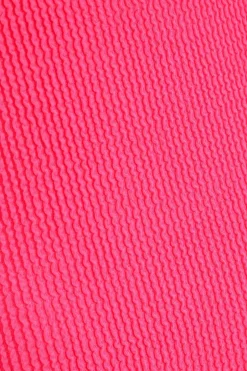 Quiz Pink Crinkle Scoop Neck Swimsuit Outlet
