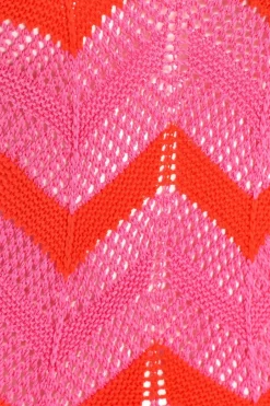 Quiz Pink Crochet Midi Dress Outlet