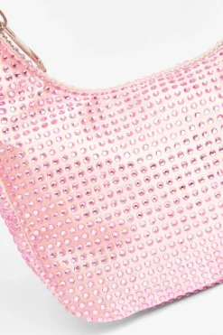 Quiz Diamante Mini Bag Pink Online