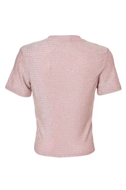 Quiz Pink Knit Embellished Top Discount