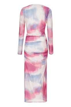 Quiz Pink Marble Print Midi Dress Best