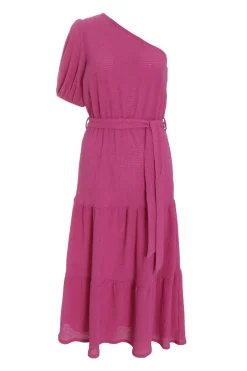Quiz Pink One Shoulder Midi Dress Sale