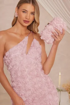 Quiz Organza Rose Box Bag Pink Online