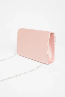 Quiz Pleated Clutch Bag Pink Sale