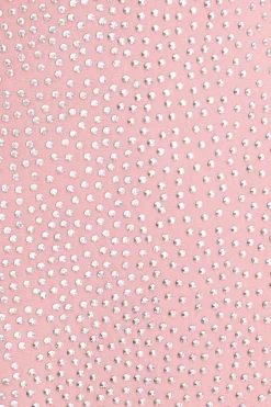 Quiz Pink Rhinestone Cold Shoulder Dress New