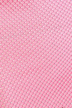 Quiz Pink Rhinestone Cowl Neck Dress Clearance