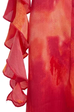 Quiz Pink Satin Marble Midi Dress Best