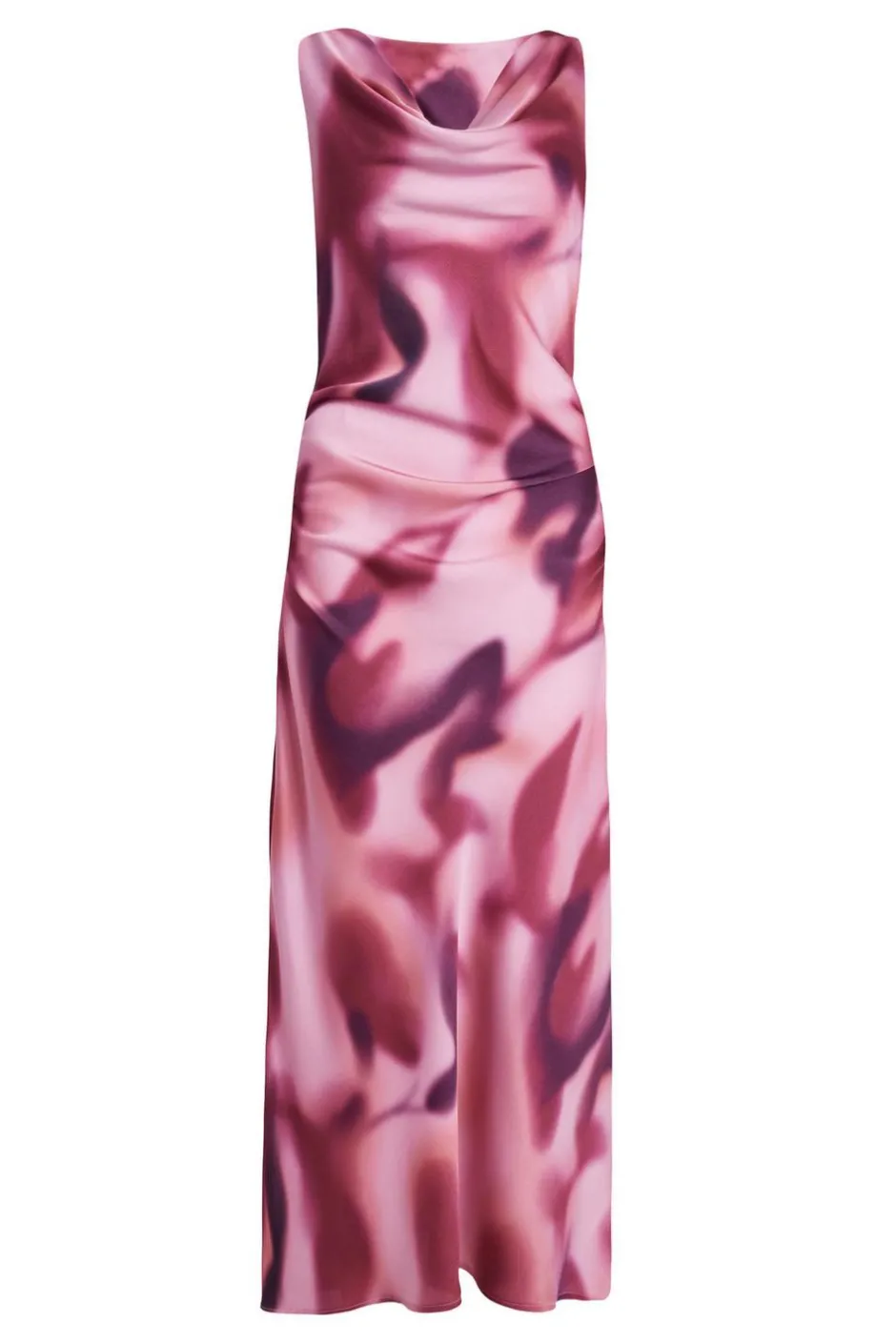 Quiz Pink Satin Printed Midaxi Dress Online