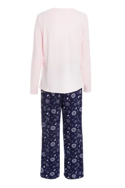 Quiz Pink Star Print Long Pyjama Set Online