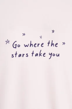 Quiz Pink Star Print Long Pyjama Set Online