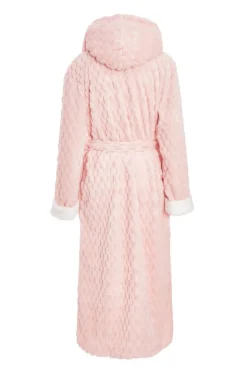 Quiz Pink Textured Fleece Robe Outlet
