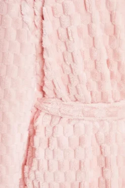Quiz Pink Textured Fleece Robe Outlet