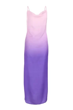 Quiz Purple Satin Ombre Slip Maxi Dress Online