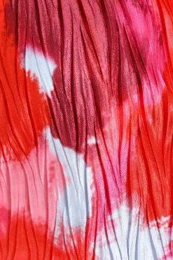 Quiz Red Abstract Wrap Top Outlet