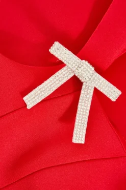 Quiz A-Line Mini Dress Red Clearance
