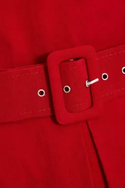 Quiz Red Bandeau Belted Playsuit Discount