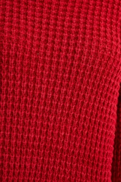 Quiz Knitted Roll Neck Jumper Red Sale