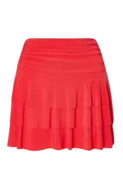 Quiz Laye Hem Mini Skort Red