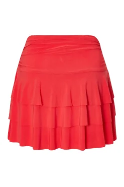 Quiz Laye Hem Mini Skort Red