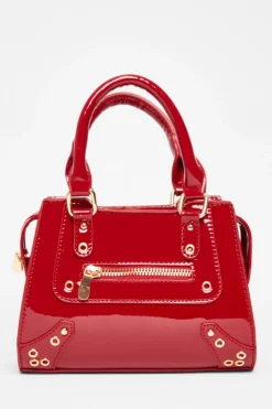 Quiz Red Mini Top Handle Bag Outlet