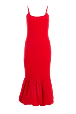 Quiz Puff Ball Midi Dress Red Online