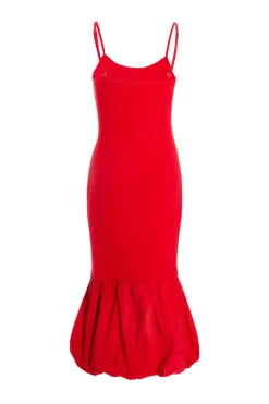 Quiz Puff Ball Midi Dress Red Online