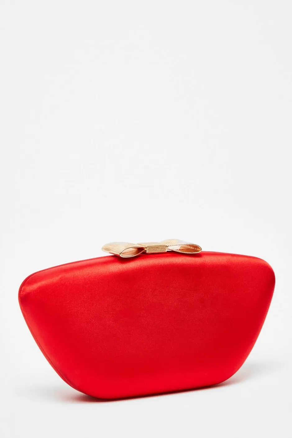 Quiz Red Satin Bow Detail Box Bag Sale