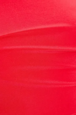 Quiz Twist Crop Top Red