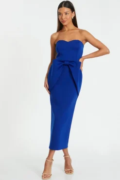 Quiz Royal Blue Bandeau Midaxi Dress Outlet