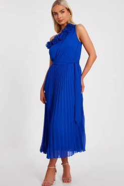 Quiz Royal Blue Chiffon Midaxi Dress Clearance