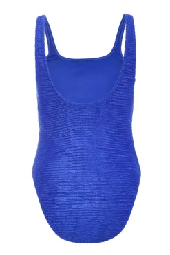 Quiz Royal Blue Crinkle Swimsuit Outlet