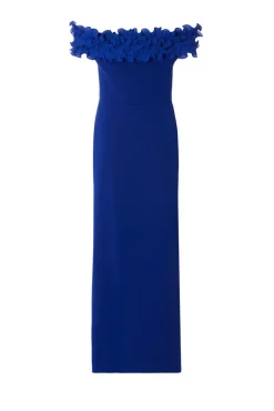 Quiz Royal Blue Ruffle Maxi Dress