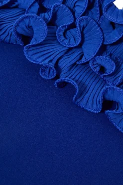 Quiz Royal Blue Ruffle Maxi Dress